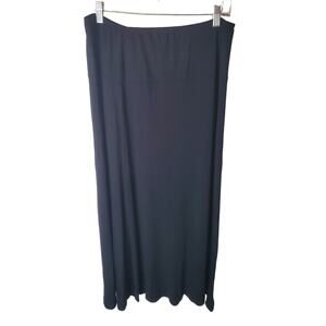 24seven Comfort Pull-on Black Maxi Skirt, 1X
